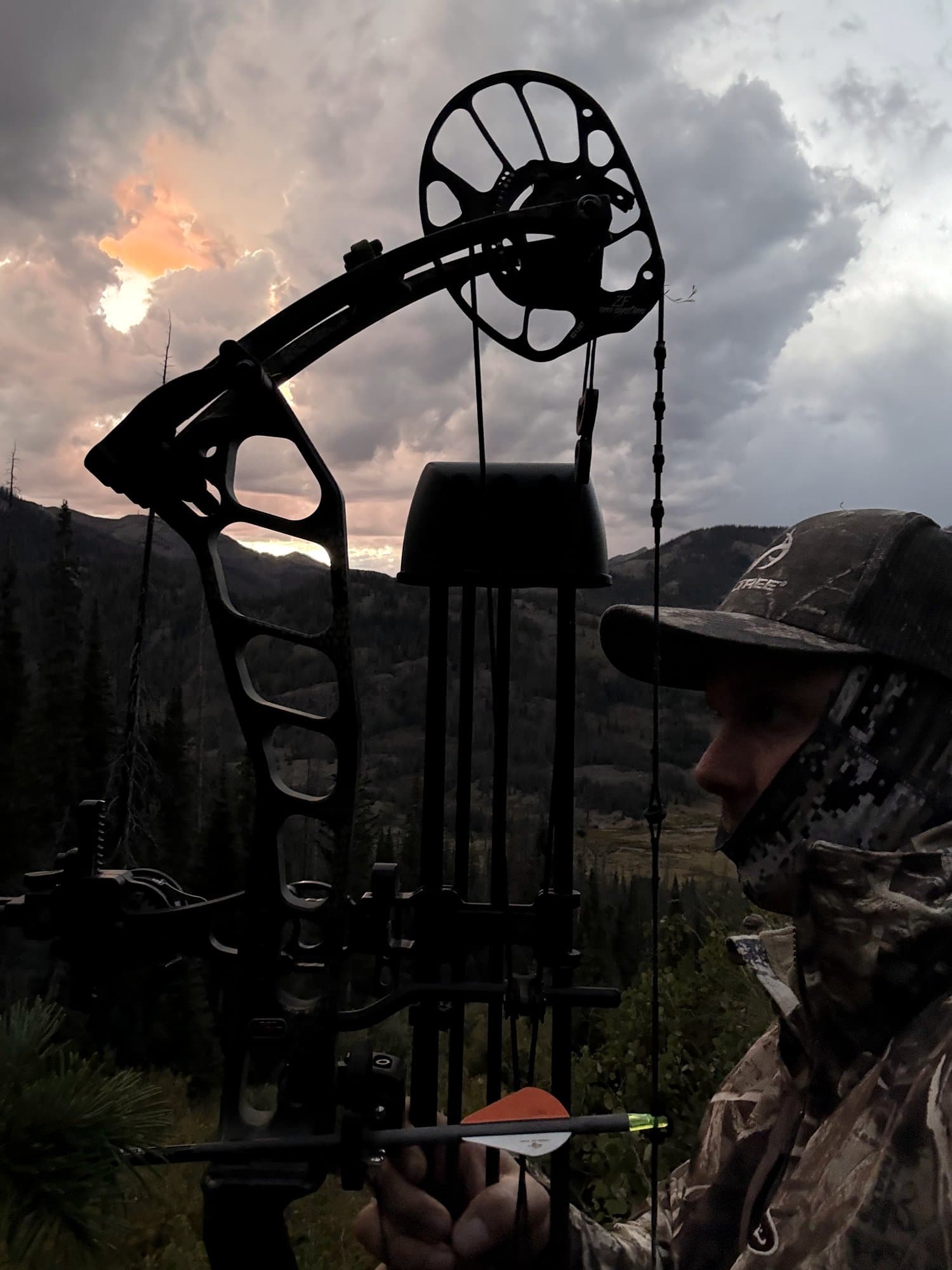 Bowhunting at sunset, Colorado
